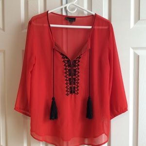 Jeans by Buffalo - Red Tunic - Blouse Top